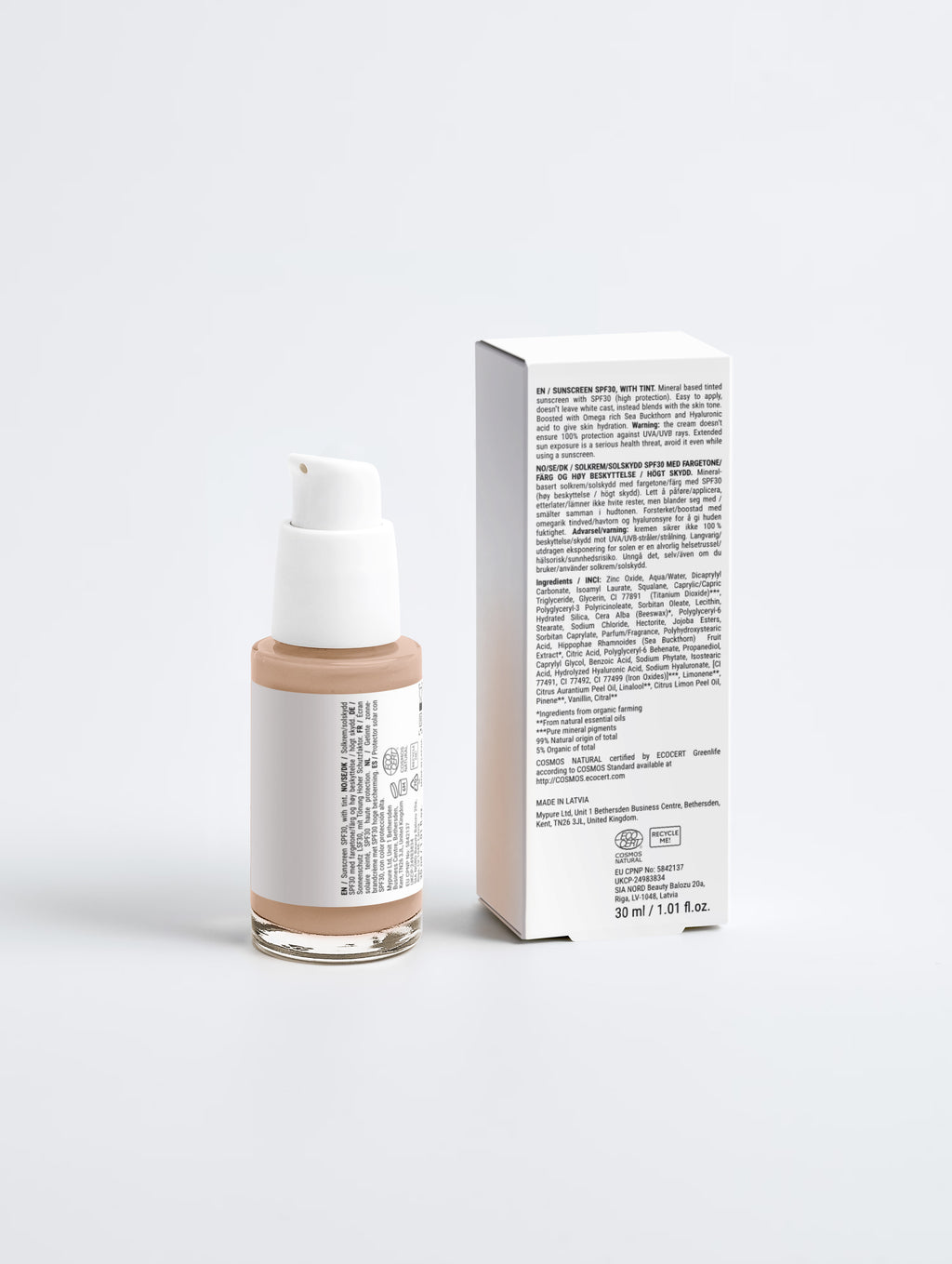 ZĒLORA Sunscreen SPF30, with tint