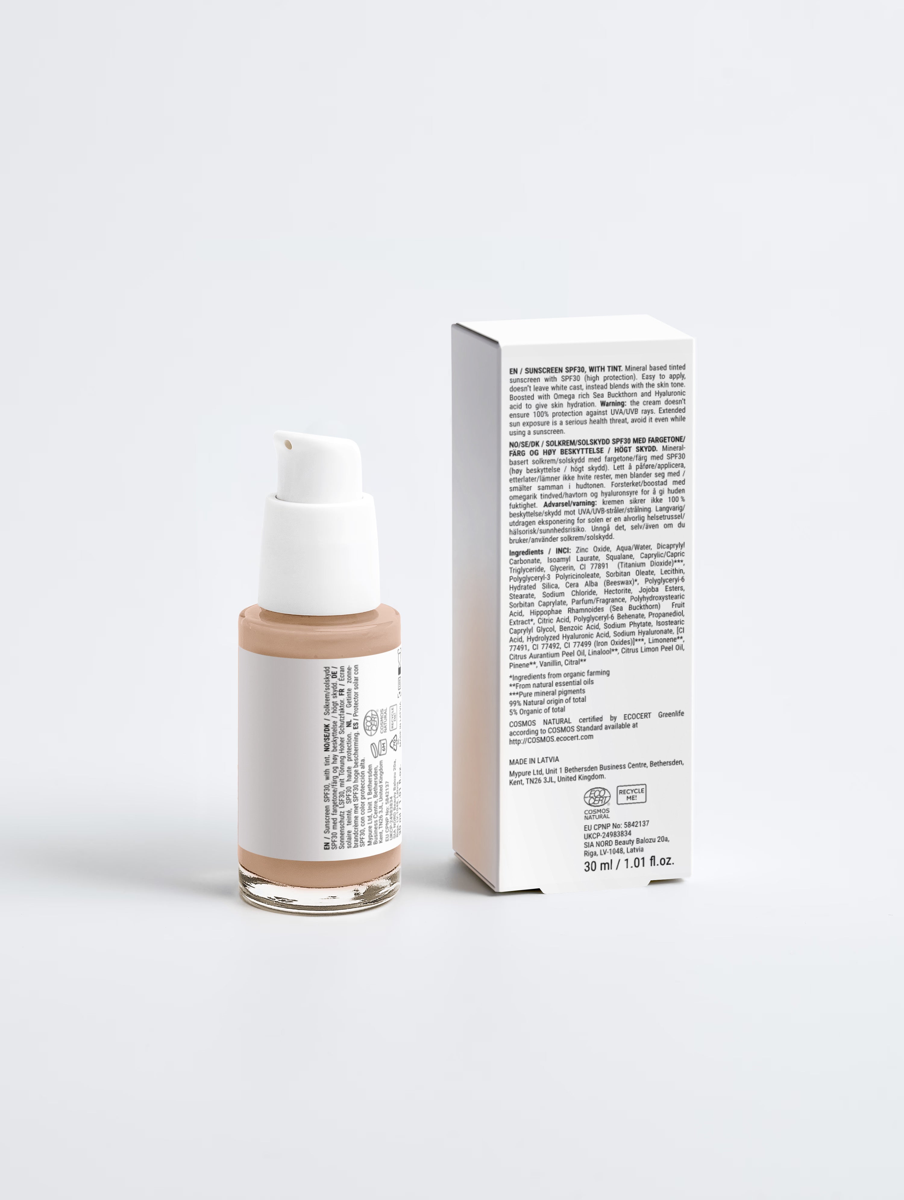 ZĒLORA Sunscreen SPF30, with tint